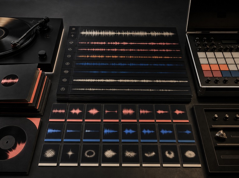 SongChop workflow showing stems, loops, one-shots, and organized outputs